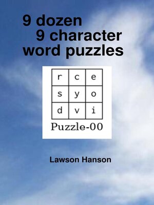 cover image of 9 dozen 9 character word puzzles
